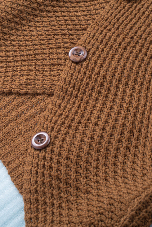 Buttoned Wrap Turtleneck Sweater